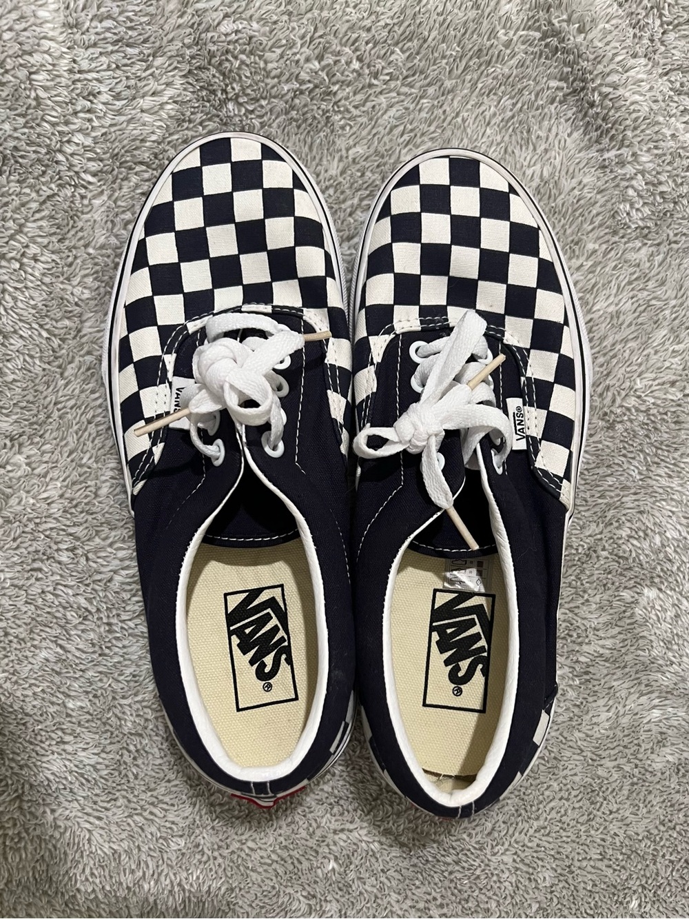 Vans Era Navy Checkerboard Unisex Sneakers | Women's 8 / Men's 6.5 | NWOT - Picture 2 of 8